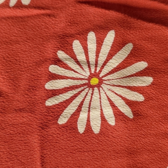 Madewell Top Chinch Wrap Tie Size XXS Flowers New Rust Cream - Picture 4 of 12